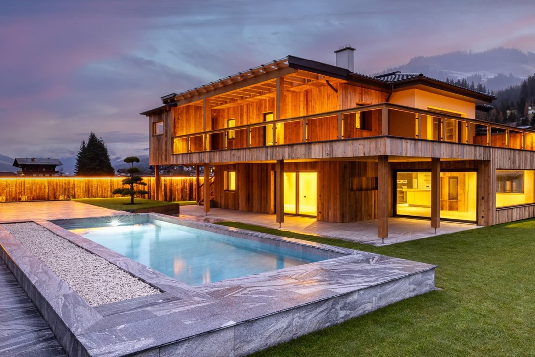 Ferienhaus Glückschalet in Flachau mit eigenem Schwimmbad, Sauna und Whirlpool