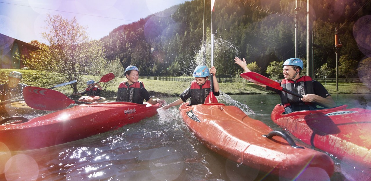 Kayaking with the whole family in Flachau